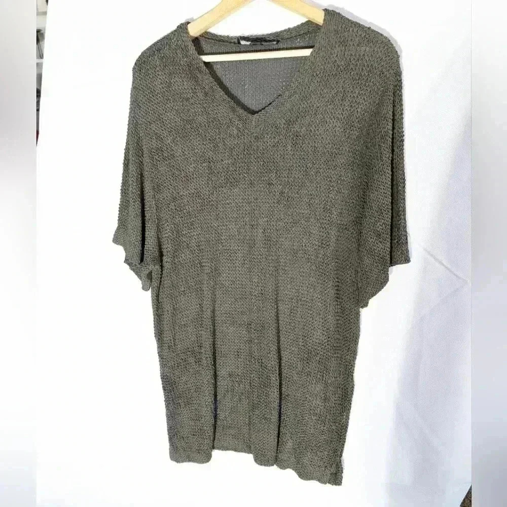 Men's woven link green arrow mesh Oak tree shirt XL